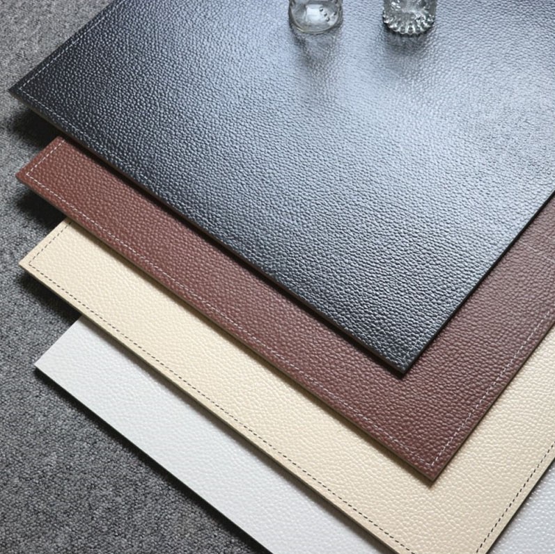 Leather design vinyl plank floor